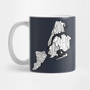 Five Boroughs NYC Map Mug